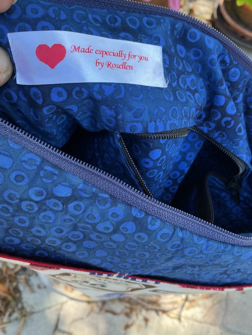 Blue Patterned Route 66 purse.
Handmade